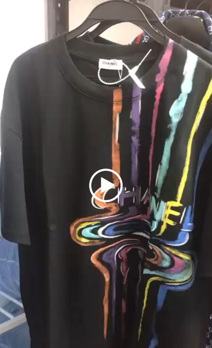 CHANEL Multicolor Paint Print (Fitted) Size L