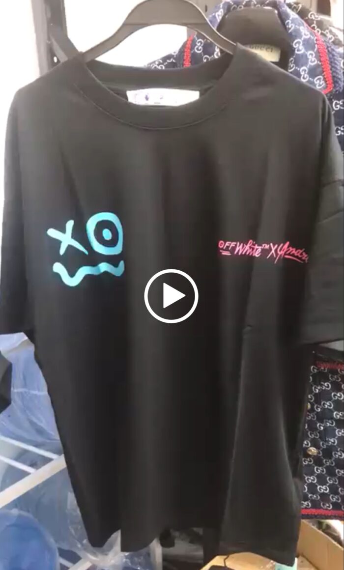 Off-White blue & Pink Splash (Oversized) Size Medium